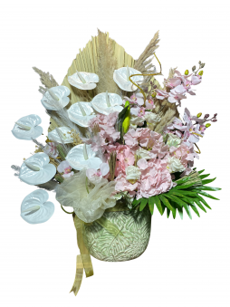 Luxury Tropical Yapay Aranjman – Büyük Boy Premium Dekor | Selin Çiçek