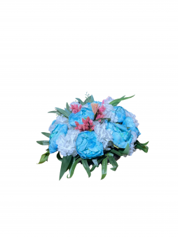 Mavi & Pembe Premium Yapay Aranjman – Modern Sahil Tasarım | Selin Çiçek