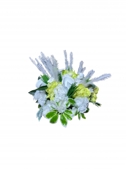 Soft Yeşil & Beyaz Yapay Aranjman – Modern Dekor Tasarım | Selin Çiçek