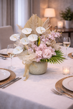 Luxury Tropical Yapay Aranjman – Büyük Boy Premium Dekor | Selin Çiçek