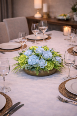 Aqua Lime Yapay Aranjman – Modern Premium Dekor | Selin Çiçek