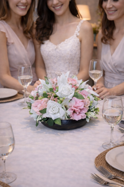 Soft Pembe & Beyaz Yapay Aranjman – Zarif Premium Dekor | Bodrum