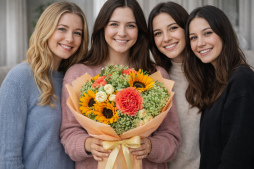 Ayçiçekli Yaz Buketi – Premium Mevsim Tasarım | Bodrum Aynı Gün Teslim