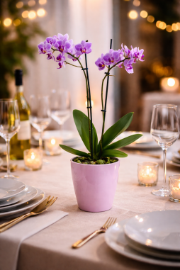 Çift Dallı Mor Orkide – Bodrum Aynı Gün Teslim