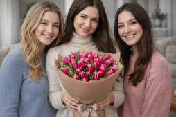 Premium Pembe Lale Buketi – Bodrum Aynı Gün Teslim