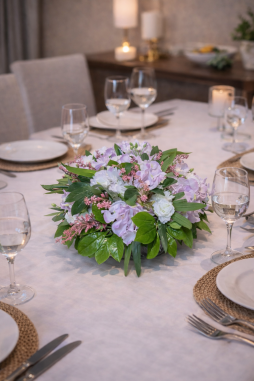 Lila Soft Yapay Aranjman – Romantik Premium Dekor | Selin Çiçek