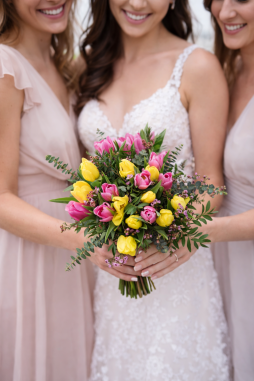 Sarı ve Pembe Lale Buketi – Bodrum Aynı Gün Teslim