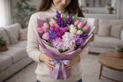 Premium Bahar Buketi (Lale & Sümbül Karışımı) – Bodrum Aynı Gün Teslim