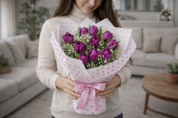 Mor Lale Buketi – Bodrum Aynı Gün Teslim