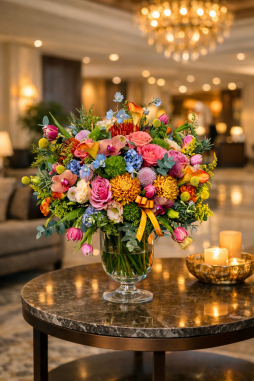 Otel Lobisi İçin Lüks Çiçek Aranjmanı